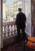 Gustave Caillebotte Young Man at His Window (nn02) oil painting picture wholesale